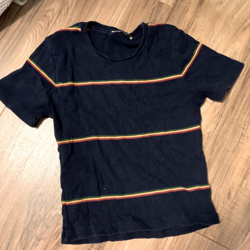 striped brandy melville crop top